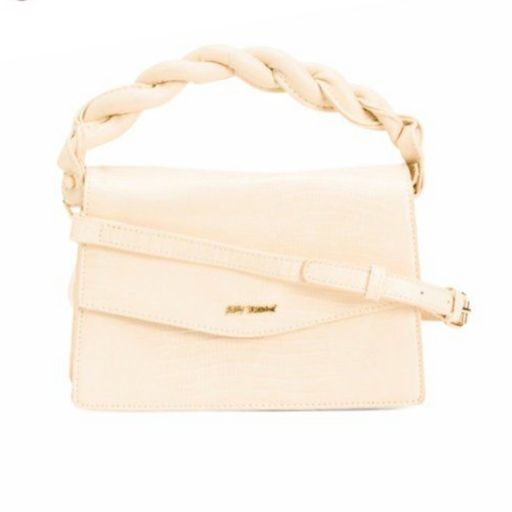 Betsey Johnson Farrah cream braided‎ crossbody purse NWT